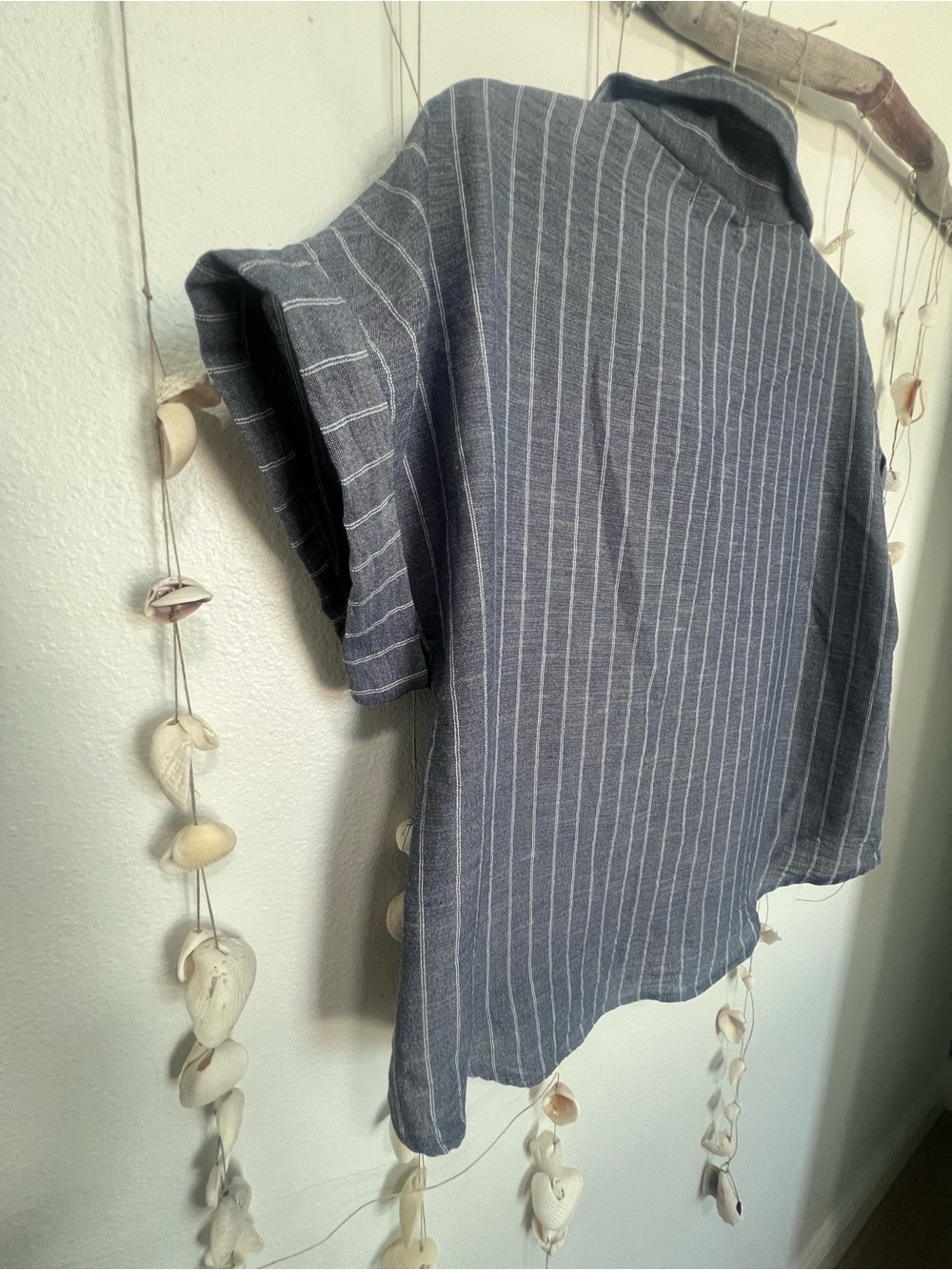 Espresso Petite Blue Striped 2-Piece Set Shirt & Pants PL - Picture 8 of 9
